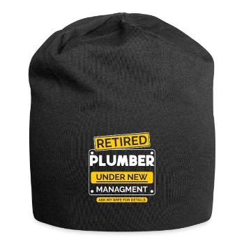 Retired plumber's pension - Jersey Beanie - black - Front