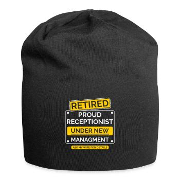 Rezeptionist Ruhestand - Jersey-Beanie - Schwarz - Vorne