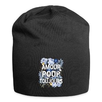 Amour Pour Toujours Saint Valentin - Bonnet en jersey - noir - Devant