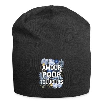 Amour Pour Toujours Saint Valentin - Bonnet en jersey - charbon - Devant