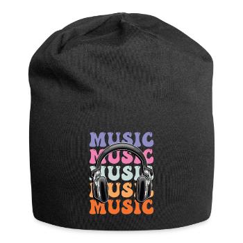 Musik Kopfhörer Disko Club DJ Festival - Jersey-Beanie - Schwarz - Vorne