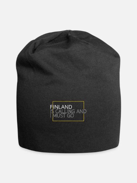 Finnland Spruch - Jersey-Beanie - Schwarz