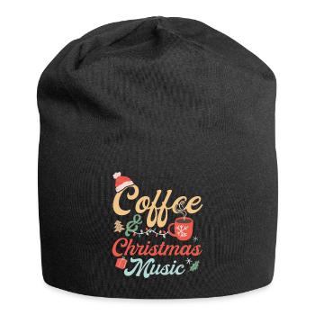 Coffee And Christmas Music - Jersey Beanie - black - Front