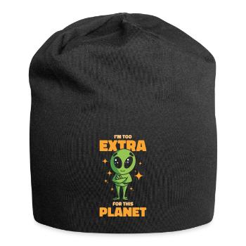 Alien Extrovert Extraterrestrial Beings Cool Alien - Jersey Beanie - black - Front