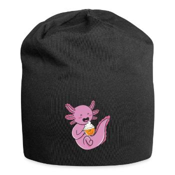 Axolotl Coffee Lover Pumpkin Spice Latte Axolotl - Jersey Beanie - black - Front
