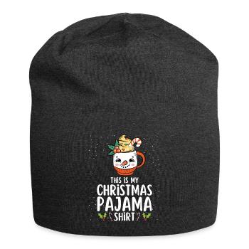 Pyjama de Noël Pyjama Chemise de nuit - Bonnet en jersey - charbon - Devant