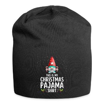 Pyjama de Noël Pyjama Chemise de nuit - Bonnet en jersey - noir - Devant