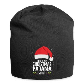 Pyjama de Noël Pyjama Chemise de nuit - Bonnet en jersey - noir - Devant