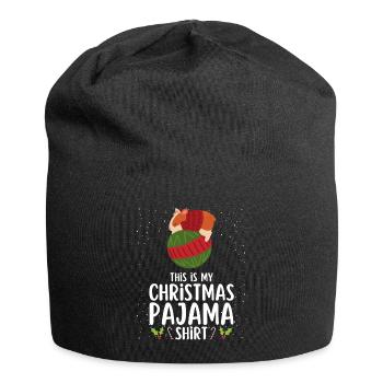 Pyjama de Noël Pyjama Chemise de nuit - Bonnet en jersey - noir - Devant
