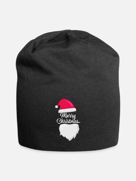 Weihnachten Weihnachten Weihnachten Weihnachten - Jersey-Beanie - Schwarz