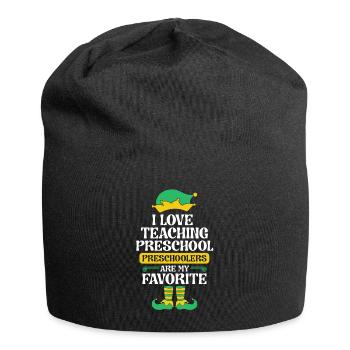 Vorschullehrer Elf Weihnachten Pre-K Schule I - Jersey-Beanie - Schwarz - Vorne