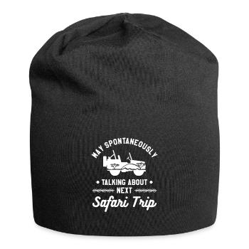 Ich gehe nirgendwo ohne meinen Zweibein-Kojoten - Jersey-Beanie - Schwarz - Vorne