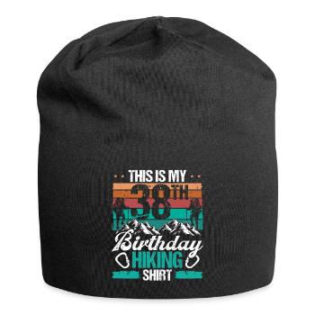 38 Year Old Hiking Men Mountain Climbing Nature - Jersey-Beanie - Schwarz - Vorne