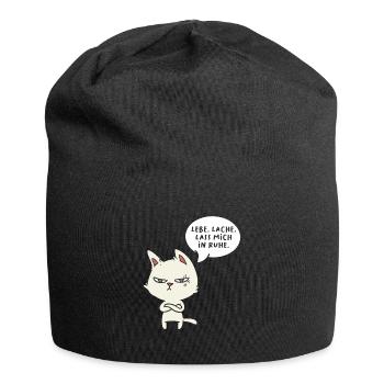Lebe Lache Lass Mich In Ruhe - Jersey-Beanie - Schwarz - Vorne