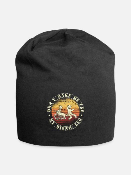 Rollstuhl Für Beinamputierte Prothesen - Jersey-Beanie - Schwarz