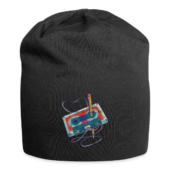 Enregistrer des chansons radio cassette enregistreur cassette - Bonnet en jersey - noir - Devant