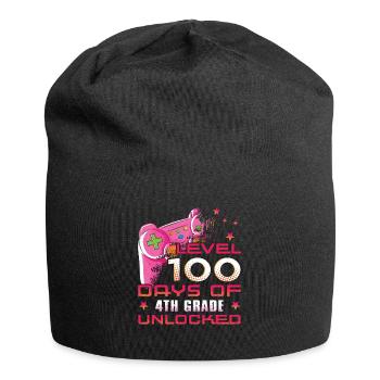 100th Day Gamer 4th Grade Happy 100 Days of School - Jersey-Beanie - Schwarz - Vorne