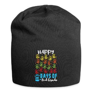 Mains 2e année Joyeux 100e jour 100 jours d’école - Bonnet en jersey - noir - Devant