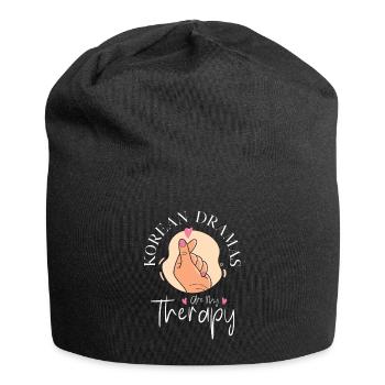 Kdrama Binge Watching Korean Drama Therapy Kpop - Jersey Beanie - black - Front
