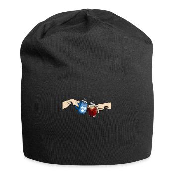 Wine punch Christmas market mulled wine - Jersey Beanie - black - Front