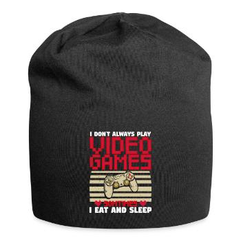 Lustiger Gamer Ich spiele nicht immer Videospiele. Geschenk. - Jersey-Beanie - Schwarz - Vorne