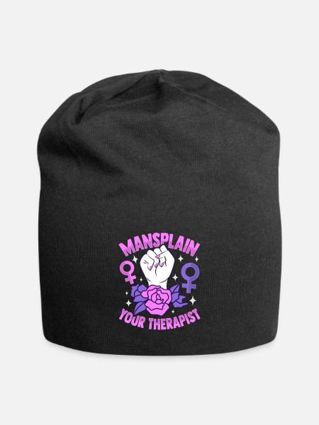 Women Empowerment Feminist Feminism - Jersey Beanie - black
