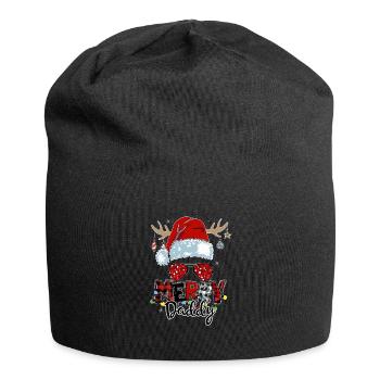 Joyeux Noël Père Noël Tenue de papa - Bonnet en jersey - noir - Devant