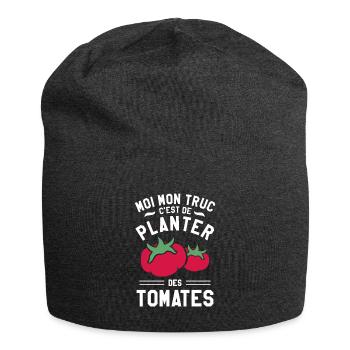 Moi Mon Truc Ç'est De Planter Des Tomates - Bonnet en jersey - charbon - Devant