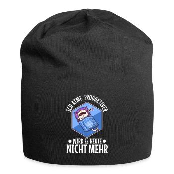 Ich atme produktiver wird es heute nicht - Jersey-Beanie - Schwarz - Vorne