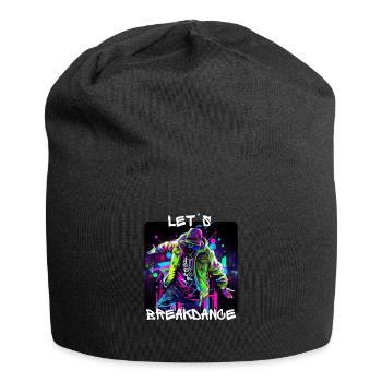 Man dances breakdancing on the street in - Jersey Beanie - black - Front