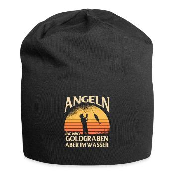 Angeln Fishing Fisher Angelrute Karpfen Rute Fisch - Jersey-Beanie - Schwarz - Vorne