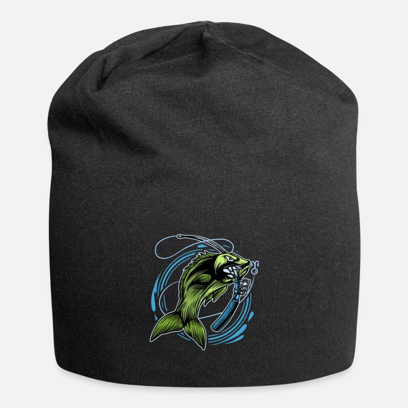 Angeln - Jersey-Beanie - Schwarz