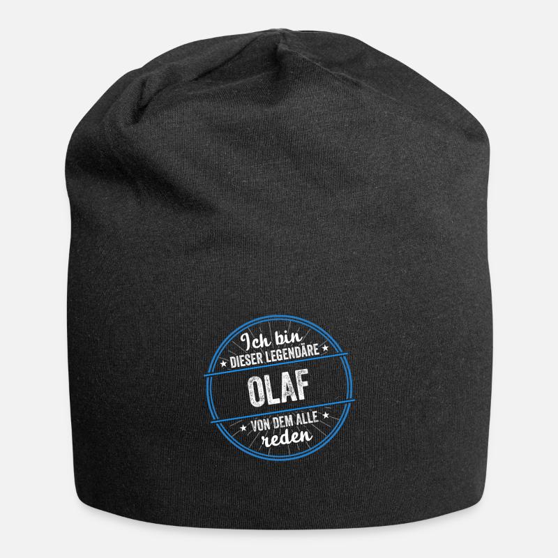 Ich bin dieser legendärer Olaf Name - Jersey-Beanie - Schwarz