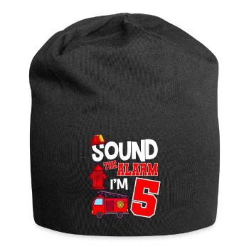 Sonnez l’alarme 5 ans 5e anniversaire des pompiers - Bonnet en jersey - noir - Devant