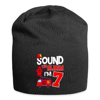 Sonnez l’alarme 7 ans 7e anniversaire des pompiers - Bonnet en jersey - noir - Devant