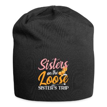 Tie Dye Sisters sur le voyage Loose Sister - Bonnet en jersey - noir - Devant