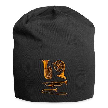 Trumpet Horn Trombone - Jersey Beanie - black - Front