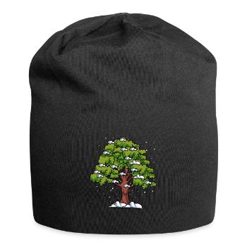 Forêt de chênes - Bonnet en jersey - noir - Devant