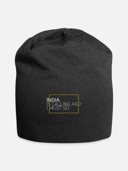 Indien Spruch - Jersey-Beanie - Schwarz