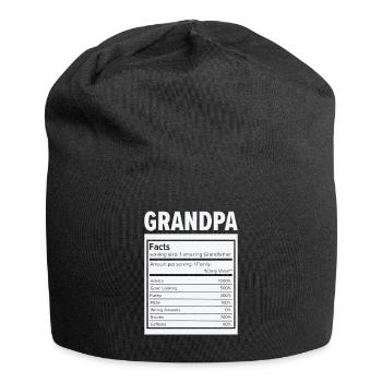 Grandparents Day Best Amazing Grandpa Facts - Jersey Beanie - black - Front