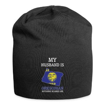 Nichts macht mir Angst Oregonian Ehemann Oregon - Jersey-Beanie - Schwarz - Vorne