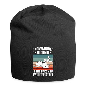 Snowmobile Riding Is The Bacon Of Winter Sports - Jersey Beanie - black - Front