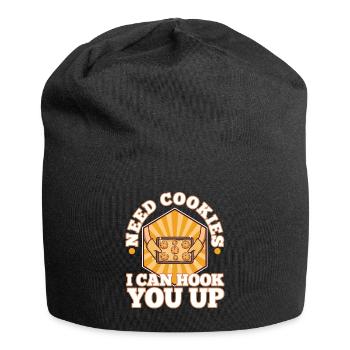 Need cookies i can hook you up - Jersey Beanie - black - Front