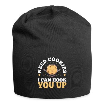 Need cookies i can hook you up - Jersey Beanie - black - Front