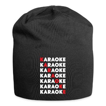 Karaoke Singer Karaoke - Jersey-Beanie - Schwarz - Vorne