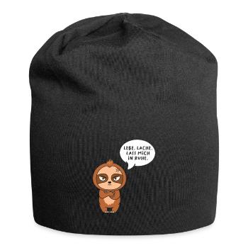 Lebe Lache Lass Mich In Ruhe - Jersey-Beanie - Schwarz - Vorne