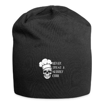Ne faites jamais confiance à un cuisinier maigre - Bonnet en jersey - noir - Devant