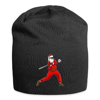 Baseball Santa Claus Christmas - Jersey Beanie - black - Front