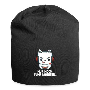 Streamen Videospiele Katze - Computer Spiele - Jersey-Beanie - Schwarz - Vorne