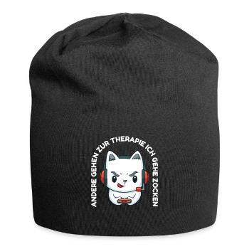 Kawaii Anime Gaming Katze- Videospiele Gaming - Jersey-Beanie - Schwarz - Vorne